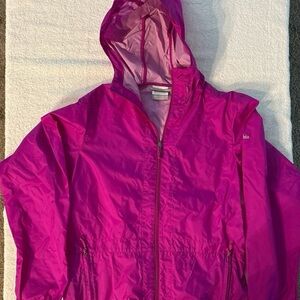 Columbia Pink Raincoat Lightweight Water-Resistant